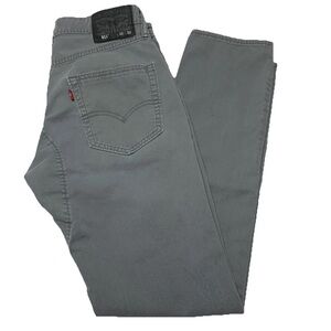 Levis 511 Jeans Slim Fit Flex Light Gray Faded Workwear Pants Mens Size 32